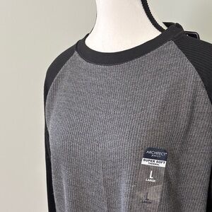 Architect Two-Tone Black and Gray Top